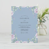 スチールマーブルの芍薬の結婚式 招待状 (スタンド正面)