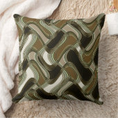 スチールミンク&ブラウンサブル装飾用クッション クッション (ブランケット)