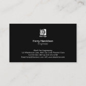 スチールメタルプレートテクスチャエンジニアリング名刺 名刺 (裏面)