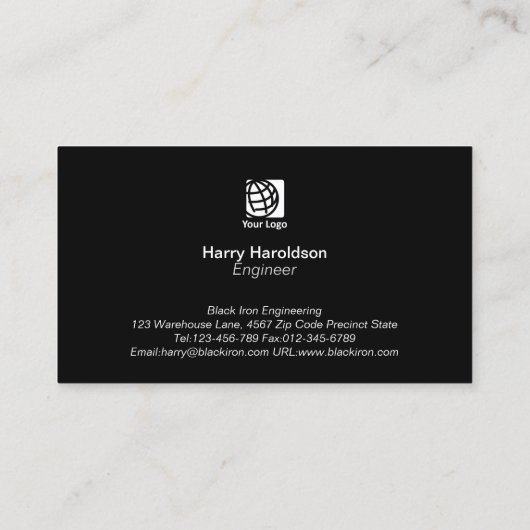 スチールメタルプレートテクスチャエンジニアリング名刺 名刺 (裏面)