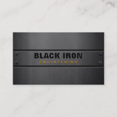 スチールメタルプレートテクスチャエンジニアリング名刺 名刺 (正面)