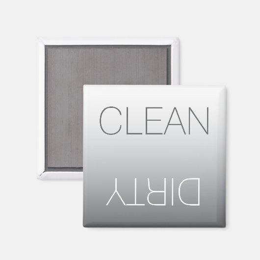 スチールモダングレイのクリーンまたは汚れた食洗機磁石 マグネット (正面/裏面)