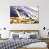 スチールレインデザートストームフランクM. Thomas キャンバスプリント (インサイチュ (寝室))