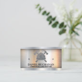 スチール懸命ハットハンマー |メタリック建築 名刺 (スタンド正面)