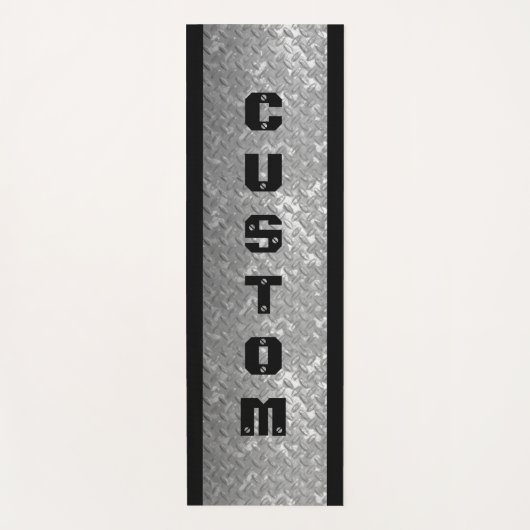 スチール男らしプレートデザイン厚カスタムいヨガマット ヨガマット (正面)