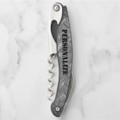 スチール男らしメタルプレートコルク抜きギフト ソムリエナイフ (正面)