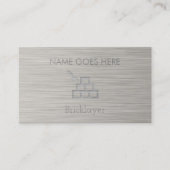 スチール製のBricklayer名刺 名刺 (正面)