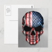 スチール製統一されたスカル図の州のフラグ ポストカード (正面/裏面)