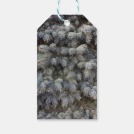 スチール、グレー、グリーン、ブルーのスプルースの上品なメディア ギフトタグ