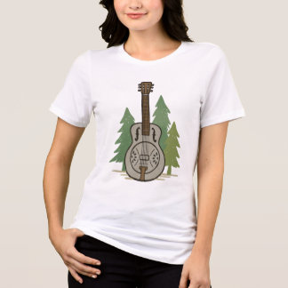 スチール・ドブロ・フォレスト - ラスティック・ミュージック・ラバー・アート トライブレンドTシャツ