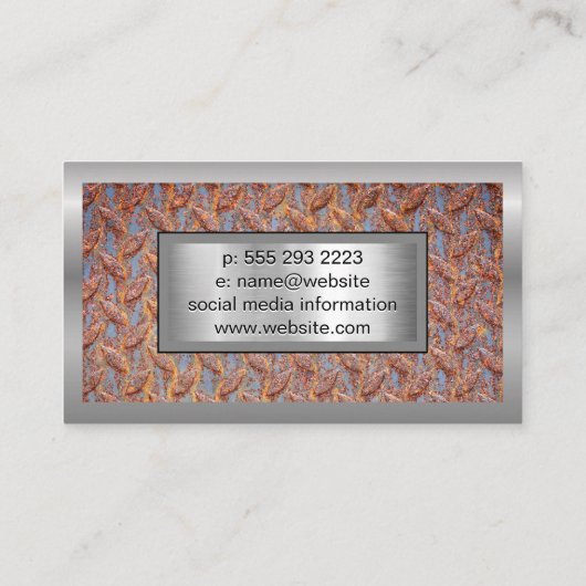 スチール |メタリック縁ど 名刺 (裏面)