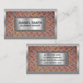 スチール |メタリック縁ど 名刺 (正面/裏面)