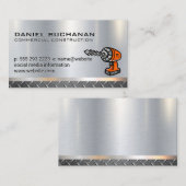 スチール | メタリック | ドリルロゴ 名刺 (正面/裏面)