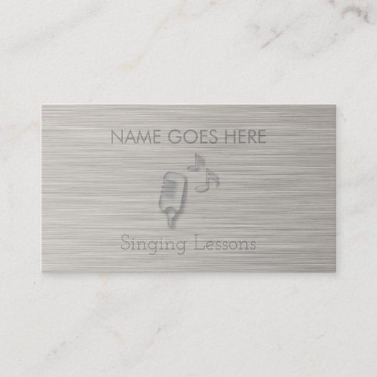 「スチール」歌手の名刺 名刺 (正面)