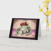 スチール 11周年 結婚記念日 ギフトカード カード (黄色い花)