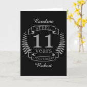 スチール 11周年 結婚11年目 カード (黄色い花)