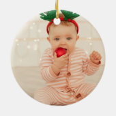 スチ素朴ンチボホクリスマスツリー写真 セラミックオーナメント (裏面)