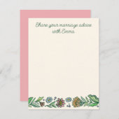 スチ芸術的カンジナビアフローラ結婚アドバイスカード エンクロージャーカード (正面/裏面)