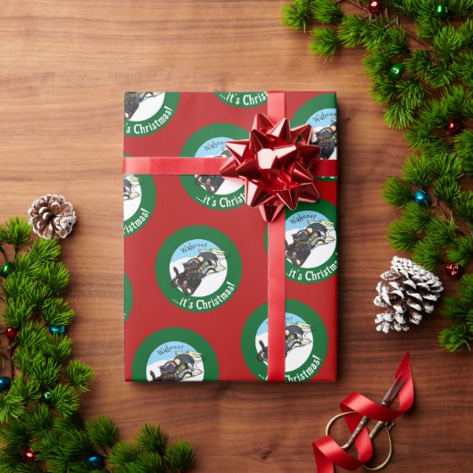 スッおもしろいクの上でスカンクだクリスマスだ！漫画 ラッピングペーパー (クリスマスギフト)