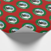 スッおもしろいクの上でスカンクだクリスマスだ！漫画 ラッピングペーパー (角)