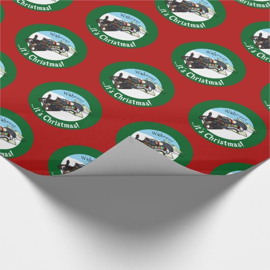 スッおもしろいクの上でスカンクだクリスマスだ！漫画 ラッピングペーパー (角)