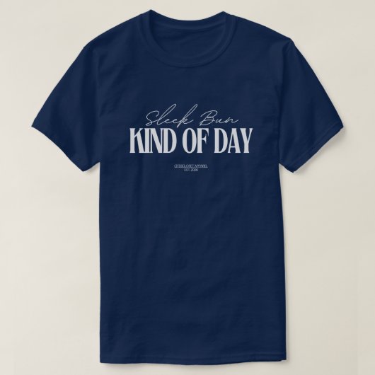 "スッキリとしたお団子ヘアの日" オリジナルTシャツ Tシャツ (デザイン正面)