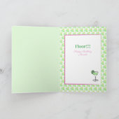 スッシーおもしろいマルガリータ女性マンガ誕生日 カード (内部)