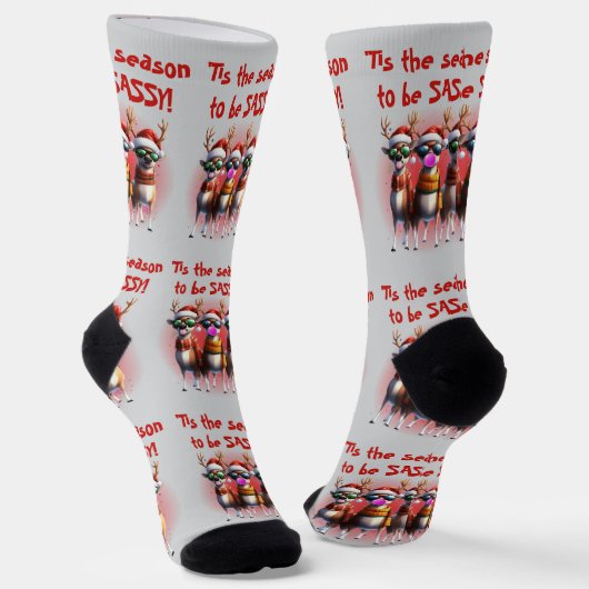 スッシーなトナカイの靴下 ソックス (傾斜あり)