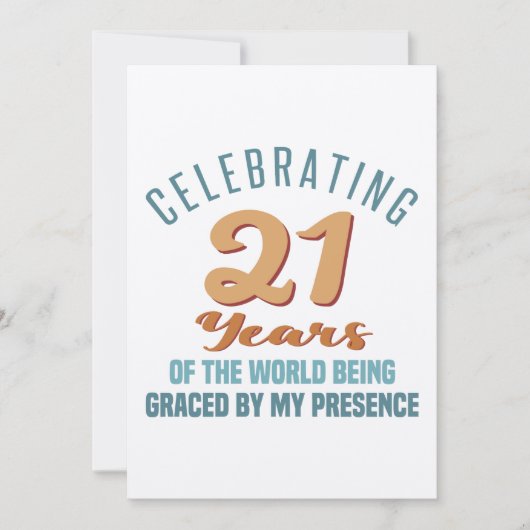 スッシー21歳の誕生日の態度 招待状 (正面)