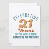 スッシー21歳の誕生日の態度 招待状 (正面/裏面)