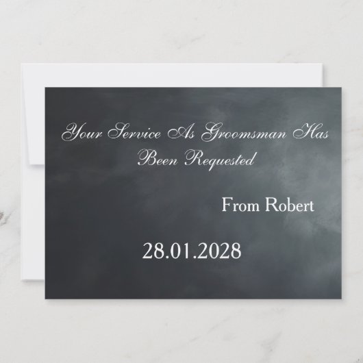 スッパーソナライズされたトアップは私のグロマースマンになる 招待状 (裏面)