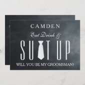 スッパーソナライズされたトアップは私のグロマースマンになる 招待状 (正面/裏面)