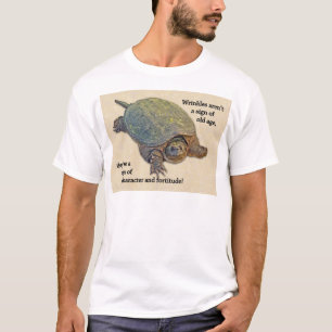 スッポンのしわを寄せられた老齢期の知恵 Tシャツ