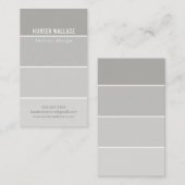 スッ絵を描プチップモダンデコグラデーショングレイ 名刺 (正面/裏面)