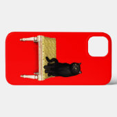 スツール上の黒猫 Case-Mate iPhoneケース iPhone 13ケース (裏面 (横))