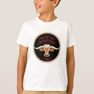 ステアあなたを願ってモーいる"EY CHRISTMAS Y'ALL! Tシャツ