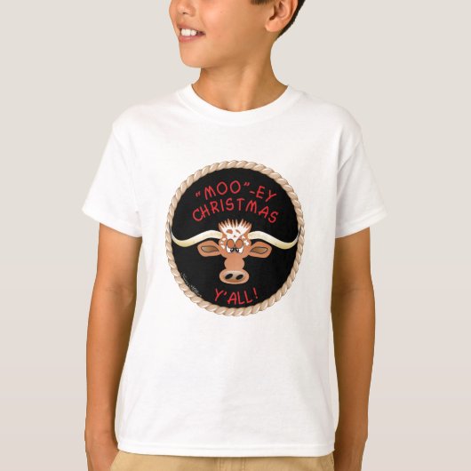 ステアあなたを願ってモーいる"EY CHRISTMAS Y'ALL! Tシャツ (正面)