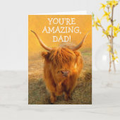 ステアおもしろいパパ誕生日 カード (黄色い花)