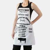 ステアシルエット黒最高のシェフバーベキュー エプロン (インサイチュ)