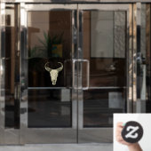 ステアスカルウィンドウの固定 ウィンドウサイン (オフィスドア)