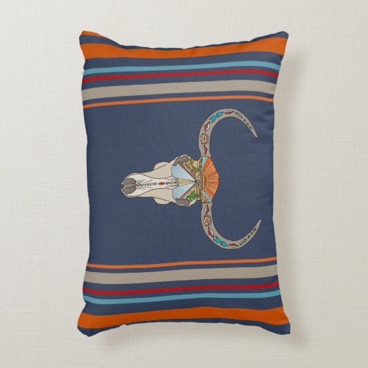 ステアスカルサウスウエストデザートサンセットストライプズ アクセントクッション (正面(垂直))