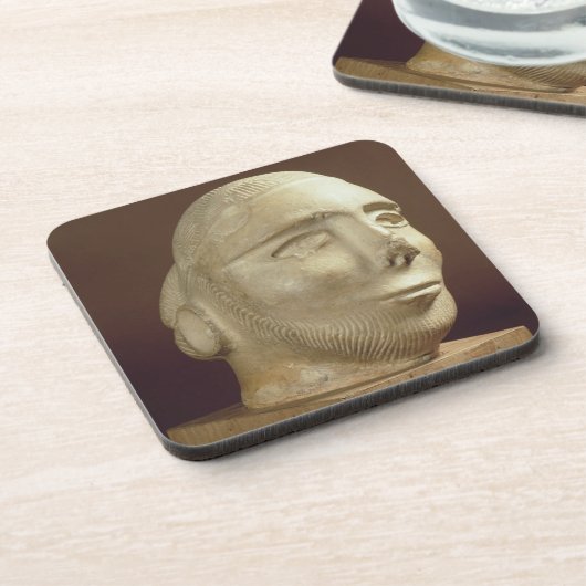 ステアタイトのポートレートの頭部、Mohenjodaro、2300-1750紀元前に コースター (左側)