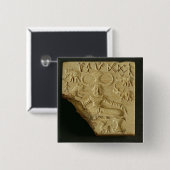 ステアタイトのPasupatiのシール、Mohenjodaro、2300-1750紀元前に 缶バッジ (正面&裏面)