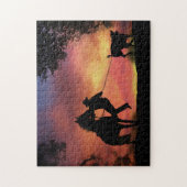 ステアローピングカントリーウエスタンカウボーイ ジグソーパズル (縦)