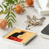 スティインレンブラックキャットクラシックフランスのアートワーク キーホルダー (側面)