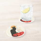 スティインレンブラックキャットクラシックフランスのアートワーク コースター (側面)