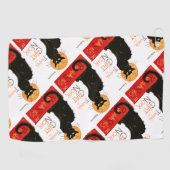 スティインレンブラックキャットクラシックフランスのアートワーク ゴルフタオル (横)