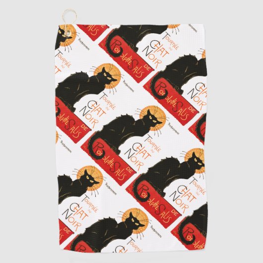 スティインレンブラックキャットクラシックフランスのアートワーク ゴルフタオル (正面)