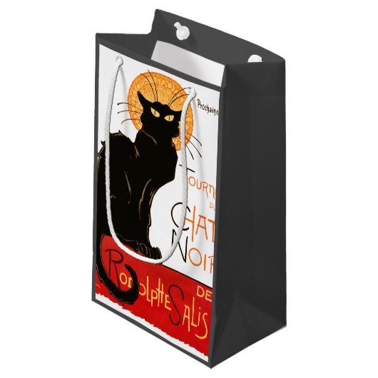 スティインレンブラックキャットクラシックフランスのアートワーク スモールペーパーバッグ (正面アングル)