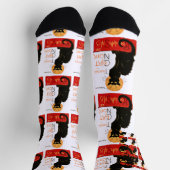 スティインレンブラックキャットクラシックフランスのアートワーク ソックス (上部)